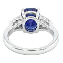 Afbeelding in Gallery-weergave laden, echte oval diamant 3karaat ring profielweergave
