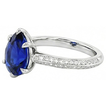Afbeelding in Gallery-weergave laden, Diamant Ceylon Sapphire Trouwring Prong Set Sieraden 3.50 Karaat
