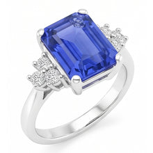 Afbeelding in Gallery-weergave laden, Diamant Emerald Ceylon Sapphire Jubileumring 3,50 karaat
