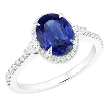 Afbeelding in Gallery-weergave laden, Diamant En Saffier Ring
