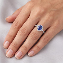 Afbeelding in Gallery-weergave laden, Diamant En Saffier Ring
