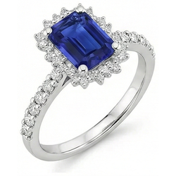 Diamant En Saffier Verlovingsring