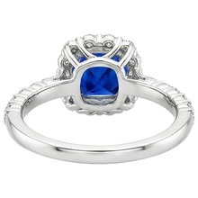 Afbeelding in Gallery-weergave laden, echte round saffier 3.25karaat ring op wit
