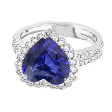 Afbeelding in Gallery-weergave laden, Natuurlijke Saffier Ring 5ct - Witgoud 14K
