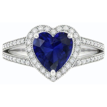 Afbeelding in Gallery-weergave laden, echte round diamant 4karaat ring op wit
