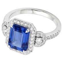 Afbeelding in Gallery-weergave laden, echte round diamant 4.50karaat ring close-up detail
