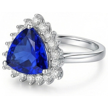 Afbeelding in Gallery-weergave laden, echte round diamant 3.50karaat ring close-up detail
