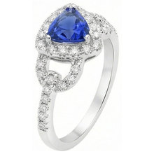 Afbeelding in Gallery-weergave laden, echte round saffier 1.50karaat ring close-up detail
