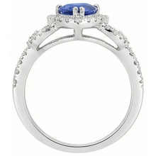 Afbeelding in Gallery-weergave laden, echte round saffier 1.50karaat ring profielweergave
