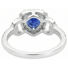 Afbeelding in Gallery-weergave laden, echte round saffier 1.50karaat ring op wit
