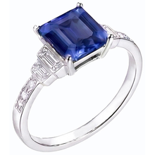 Afbeelding in Gallery-weergave laden, echte round diamant 3karaat ring zijaanzicht
