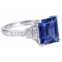 Afbeelding in Gallery-weergave laden, echte round diamant 3karaat ring bovenaanzicht
