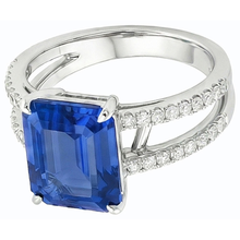 Afbeelding in Gallery-weergave laden, echte round diamant 4.50karaat ring close-up detail
