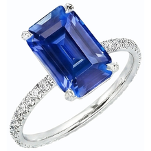 Afbeelding in Gallery-weergave laden, echte round diamant 4.50karaat ring zijaanzicht
