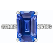 Afbeelding in Gallery-weergave laden, echte round diamant 4.50karaat ring bovenaanzicht
