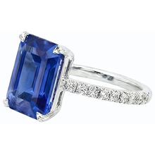 Afbeelding in Gallery-weergave laden, echte round diamant 4.50karaat ring profielweergave
