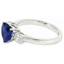 Afbeelding in Gallery-weergave laden, echte round diamant 2.50karaat ring bovenaanzicht
