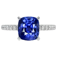 Afbeelding in Gallery-weergave laden, echte round diamant 2.50karaat ring vooraanzicht
