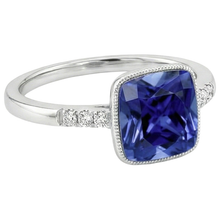 Afbeelding in Gallery-weergave laden, Natuurlijke Saffier Ring 6ct - Witgoud 14K
