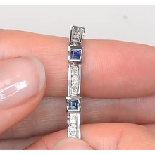 Afbeelding in Gallery-weergave laden, Diamant Dames Armband Ceylon Blauwe Saffier Sieraden
