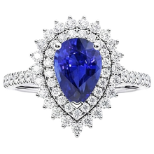 Afbeelding in Gallery-weergave laden, echte round diamant 5.50karaat ring close-up detail
