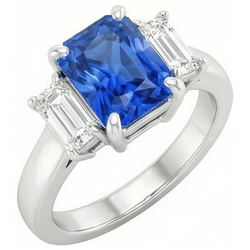 Echte Saffier Ring 1.50 Karaat