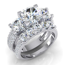 Afbeelding in Gallery-weergave laden, Diamanten Effenen Verlovingsring 4.11 Karaat Wit Goud 14K Nieuw
