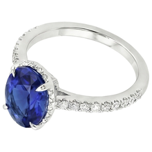 Afbeelding in Gallery-weergave laden, echte round diamant 4karaat ring bovenaanzicht

