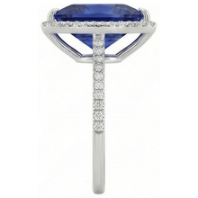 Afbeelding in Gallery-weergave laden, echte round diamant 4karaat ring bovenaanzicht
