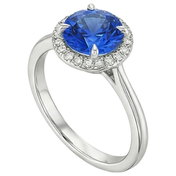 Echte Saffier Ring 2.50 Karaat