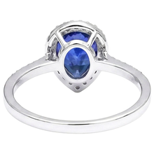 Afbeelding in Gallery-weergave laden, echte round saffier 3.75karaat ring vooraanzicht
