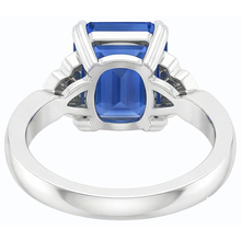 Afbeelding in Gallery-weergave laden, Diamanten Jubileum Emerald Ceylon Sapphire Ring 3 karaat sieraden
