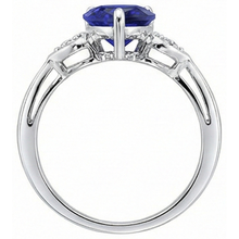 Afbeelding in Gallery-weergave laden, echte round saffier 2.50karaat ring profielweergave
