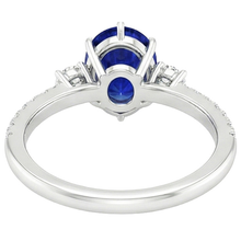 Afbeelding in Gallery-weergave laden, echte round diamant 5.50karaat ring zijaanzicht
