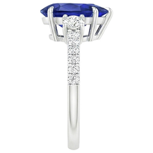 Afbeelding in Gallery-weergave laden, echte round diamant 5.50karaat ring op wit
