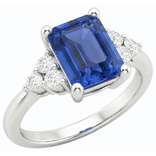 Afbeelding in Gallery-weergave laden, echte round diamant 3.50karaat ring zijaanzicht
