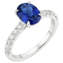 Afbeelding in Gallery-weergave laden, echte round diamant 4karaat ring zijaanzicht
