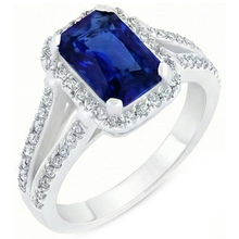 Afbeelding in Gallery-weergave laden, echte round diamant 5.50karaat ring zijaanzicht
