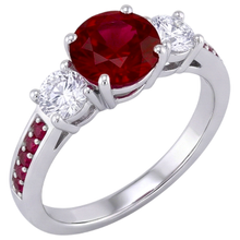 Afbeelding in Gallery-weergave laden, Diamanten Ring 1.07 Karaat Birmese Ruby Vrouwen Sieraden Nieuw
