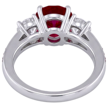 Afbeelding in Gallery-weergave laden, Diamanten Ring 1.07 Karaat Birmese Ruby Vrouwen Sieraden Nieuw
