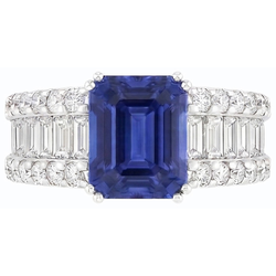 Echte Saffier Ring 3.50 Karaat
