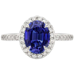 Diamanten Ring Saffier Halo