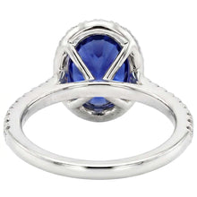 Afbeelding in Gallery-weergave laden, Diamanten Ring Saffier Halo
