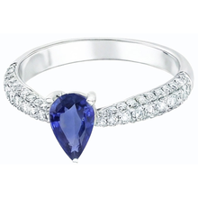 Afbeelding in Gallery-weergave laden, echte round saffier 2.50karaat ring profielweergave

