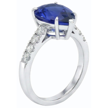 Afbeelding in Gallery-weergave laden, echte round diamant 5karaat ring profielweergave
