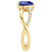 Afbeelding in Gallery-weergave laden, echte round diamant 2.50karaat ring bovenaanzicht
