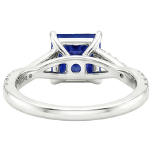 Afbeelding in Gallery-weergave laden, Natuurlijke uit de aarde gewonnen diamanten gouden sieraden prinses blauwe saffierring met accenten 6 karaat
