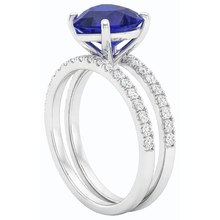 Afbeelding in Gallery-weergave laden, echte round diamant 3.50karaat ring profielweergave
