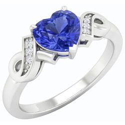 Echte Saffier Ring 1.75 Karaat