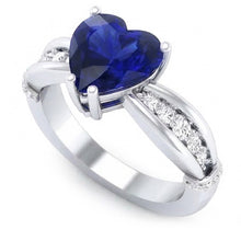 Afbeelding in Gallery-weergave laden, echte round diamant 3.50karaat ring zijaanzicht
